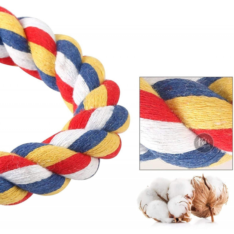 Cotton Rope Loop Tug Dog Chew Toy | Puppy Teething Toy Cotton Rope Loop Tug Dog Chew Toy | Puppy Teething Toy