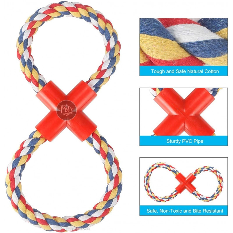 Cotton Rope Loop Tug Dog Chew Toy | Puppy Teething Toy Cotton Rope Loop Tug Dog Chew Toy | Puppy Teething Toy