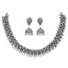 Oxidized German Silver Necklace Set with Earrings | Jewellery for Girls and Women