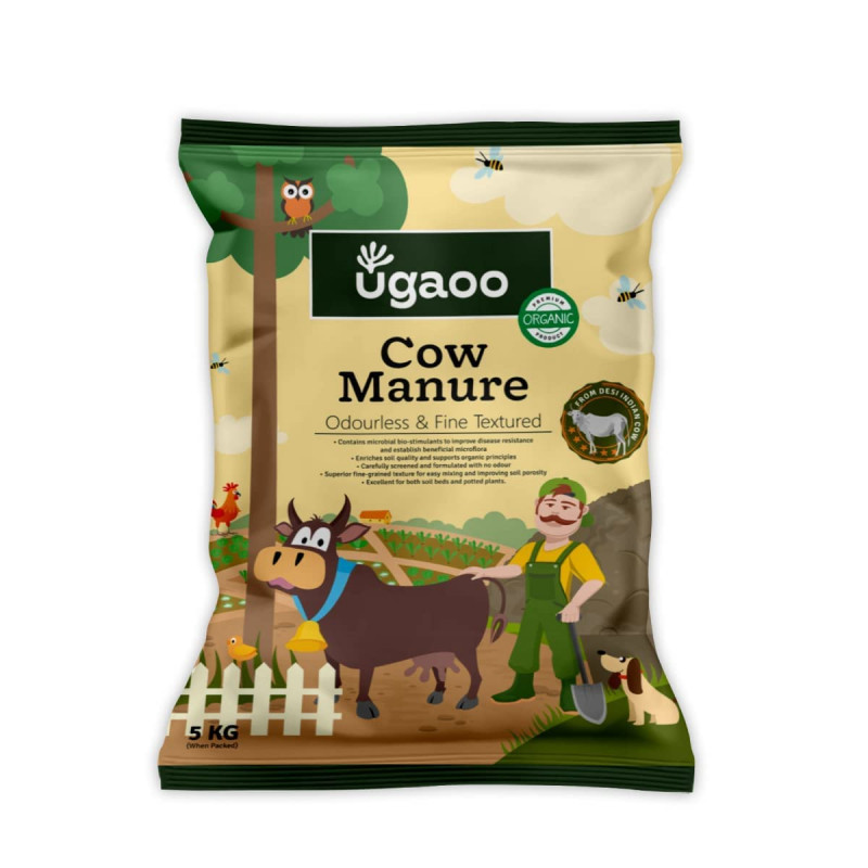 Cow Dung Manure Fertilizers for Plants & Home Gardening - 5 kg