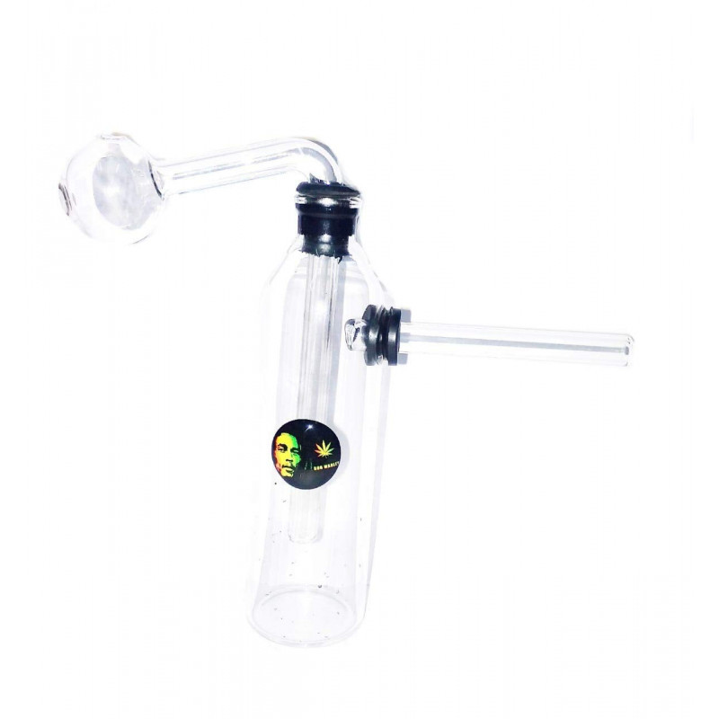 Newzenx Transparent Pyrex Glass Oil Burner Water Pipe 5 Inch
