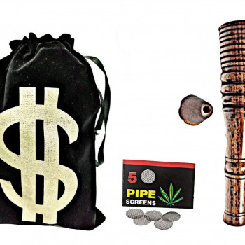 Newzenx 4 Inch Rosewood Hookah Chillum Crafted with Pouch & Accessories