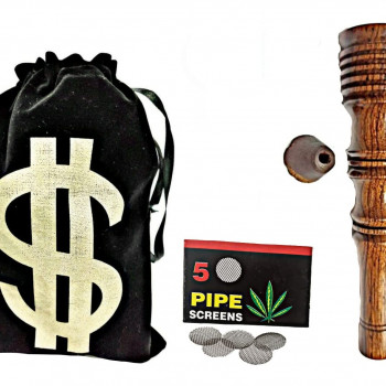Newzenx 4 Inch Rosewood Hookah Chillum Crafted with Pouch & Accessories