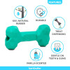 Green Bone Dog Toy | Gentle on Teeth & Gums | 100% Rubber