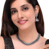 Silver Oxidised Kohlapuri Choker Necklace Set | Traditional Jewellery for Women