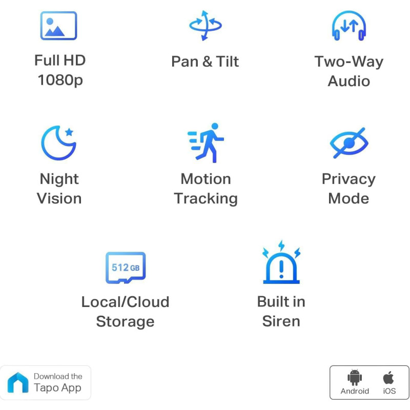 TP-Link C200 CCTV Camera | Tapo 1080P Security Motion Alert | Google & Alexa