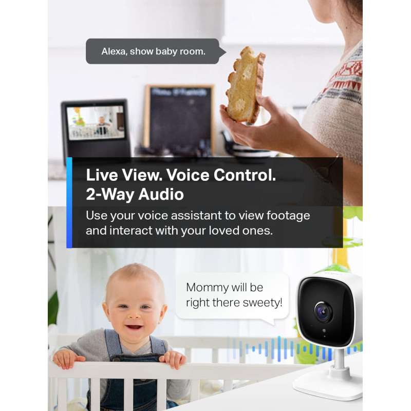 TP-Link C100 1080P Home CCTV Camera | Security Motion Detection | 2-Way Audio