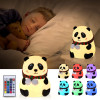 Multicolor LED Panda Night Light Lamp | Soft Silicone | 7 Color Change Lamp for Boys