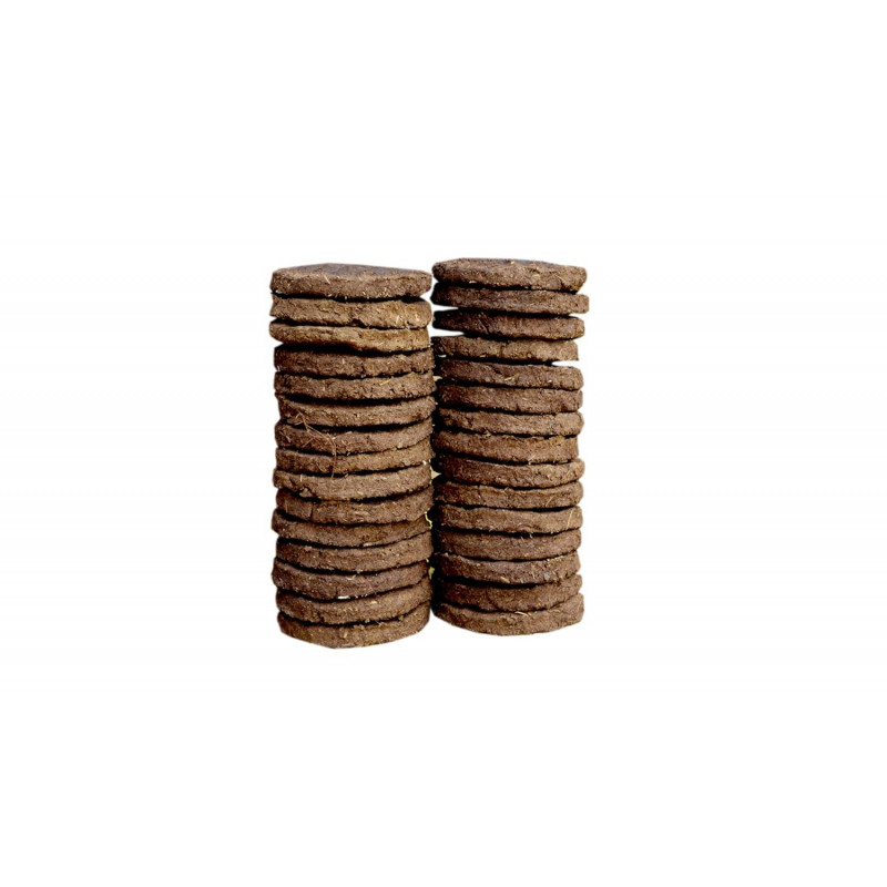 Cow Dung Cake | 100% Natural Cakes for Pooja, Hawan Brown