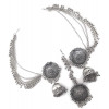 Oxidised German Silver Antique Traditional Maang Tikka, Jhumka, Earrings Jewellery Set