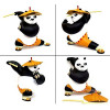 Kung Fu Panda Action Figure | Cartoon Character Panda Bear | Multicolor PVC Figurine