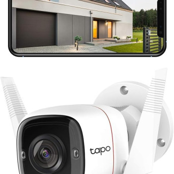 TP-Link Tapo C310 2K Security CCTV Outdoor Camera | Wired, IP66 Weatherproof | Motion/Person Detection, Built-in Siren | Night Vision, Cloud/SD Card Storage, Two-Way Audio, Works w/Alexa & Google