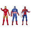 Marvel Action Figure Toy | Iron Man, Spider-Man, Captain America Pack of 3, 6 Inch