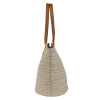 Antin Woven Handbag/Tote/Shoulder Bag with top faux Leather shoulder straps