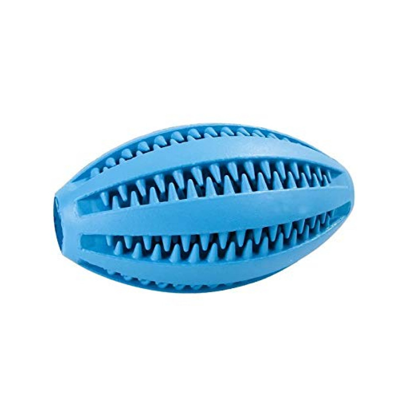Rubber Dog Teething Toy - Rugby Ball for Labrador, Golden Retriever