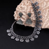 Traditional Silver Oxidised Kohlapuri Jewellery Choker Necklace Set for Women