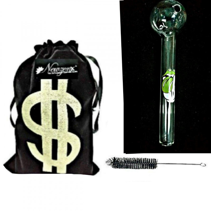 Newzenx Hulk Logo Oil Crystal Pipe 7 Inch | 19mm/18cm/3mm Glass