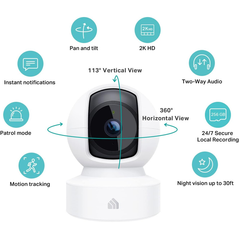 TP-Link 2K+ KC410S CCTV Camera | 2-Way Audio | Night Vision