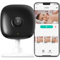 TP-Link Kasa KC400 2K+ Indoor Wired Security Camera | Person/Motion/Baby Cry Detection Motion Alert | 2-Way Audio | HD Night Vision | SD Card Storage