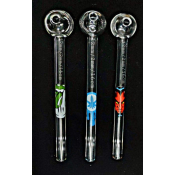 Newzenx 6 Inch Oil Crystal Pipe | 3 Pieces Combo | 3 Different Sign | Pipe Cleaner & Pouch