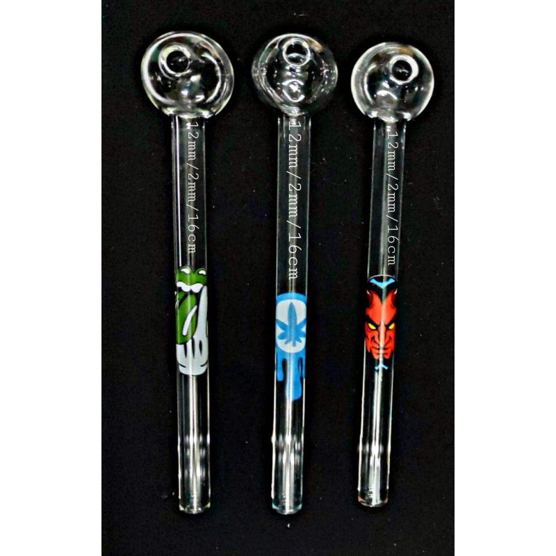 Newzenx 6 Inch Oil Crystal Pipe | 3 Pcs Combo | 3 Different Sign