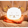 Silicone Deer Night Light Lamp for Kids, Birthday Gift | Rechargeable Lamps with Charging Plug