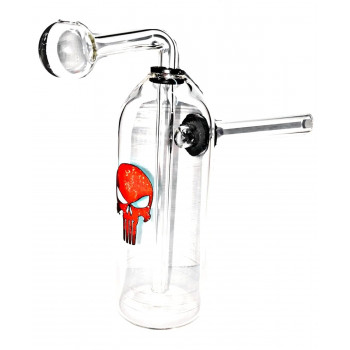 Newzenx Glass Oil Burner Honey Devil Logo Crystal Bong 5.5 Inch | Pouch & Accessories