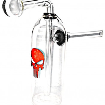 Newzenx Glass Oil Burner Honey Devil Logo Crystal Bong 5.5 Inch | Pouch & Accessories