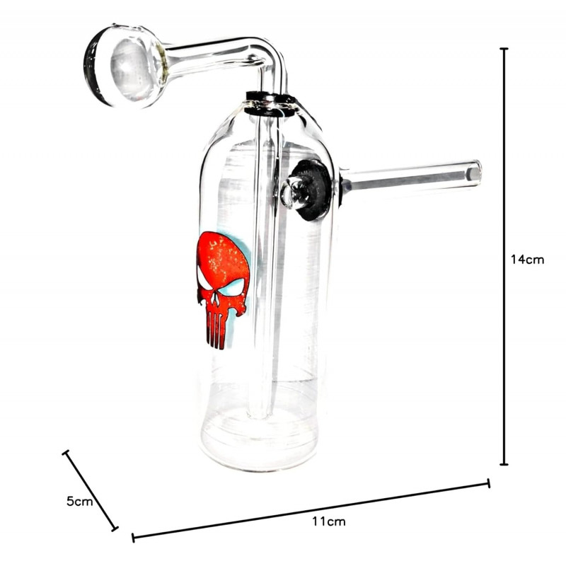 Newzenx Glass Oil Burner Honey Devil Logo Crystal Bong 5.5 Inch