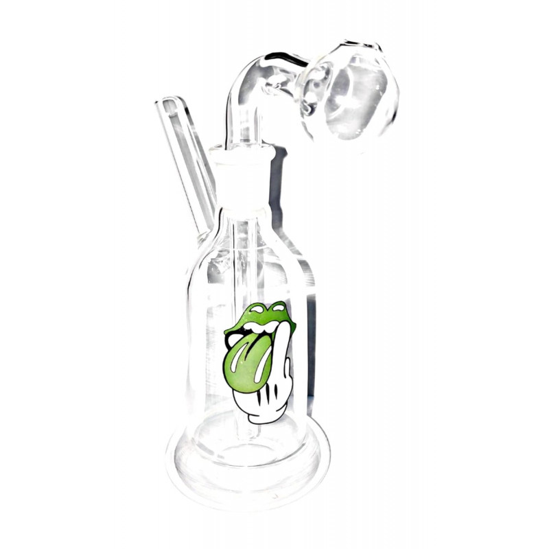 Newzenx Glass Oil Burner Honey Hulk Design Bong | 14mm Joint/5.5"