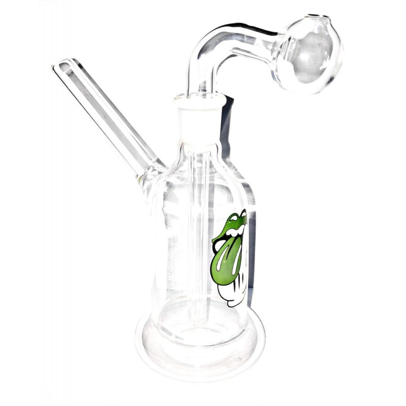 Newzenx Glass Oil Burner Honey Hulk Design Bong | 14mm Joint/5.5"