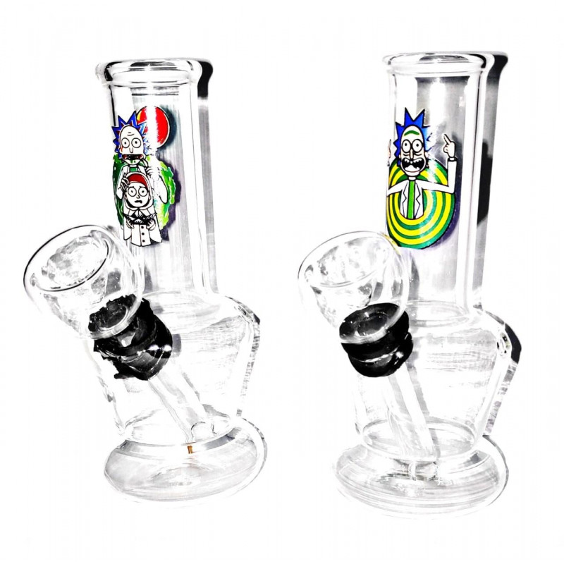 Newzenx Rick & Morty Glass Bong | 4 Inch/2 Pieces Combo