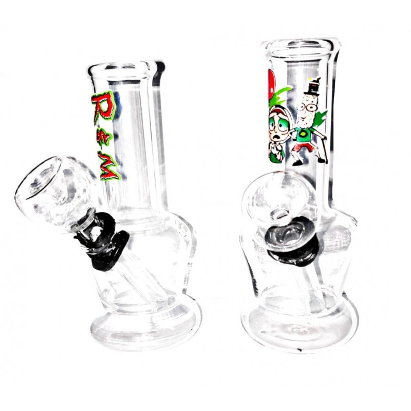 Newzenx Rick & Morty Glass Bong | 4 Inch/2 Pieces Combo