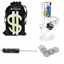 Newzenx Mini Rick & Morty Water Pipe Glass Bong 4 Inch | Pouch & Accessories