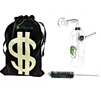 Newzenx 5" Glass Oil Burner Honey Pipe | Pouch & Accessories