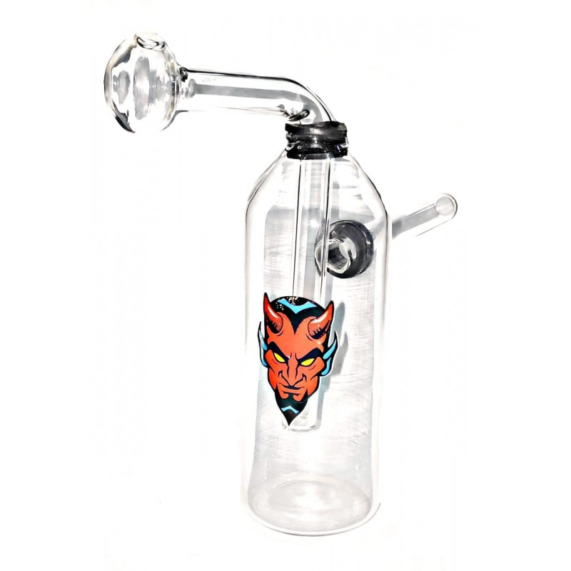 Newzenx Oil Crystal Honey Glass Bong 5.5 Inch | Devil/Hulk/Lady Logo