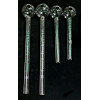 Newzenx Oil Crystal Honey Glass Pipe 4 Pcs Combo | 2 x 7mm/6" x 2 x 4"