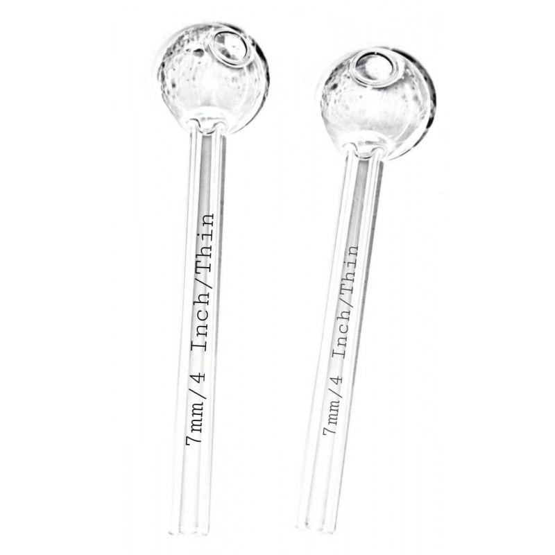 Newzenx Oil Crystal Honey Glass Pipe 4 Pcs Combo | 2 x 7mm/6" x 2 x 4"