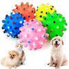 Rubber Squeaky Ball Toy Combo | Basket+Bone Print+Woof+Foot Ball