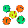 Rubber Squeaky Ball Toy Combo | Basket+Bone Print+Woof+Foot Ball