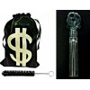 Newzenx 4" 25mm Oil Meth Crystal Pipe Green Bowl | Ash Filter Botton