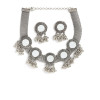 Latest Stylish Fancy Oxidised Silver Tribal Choker Necklace Jewellery Set for Women