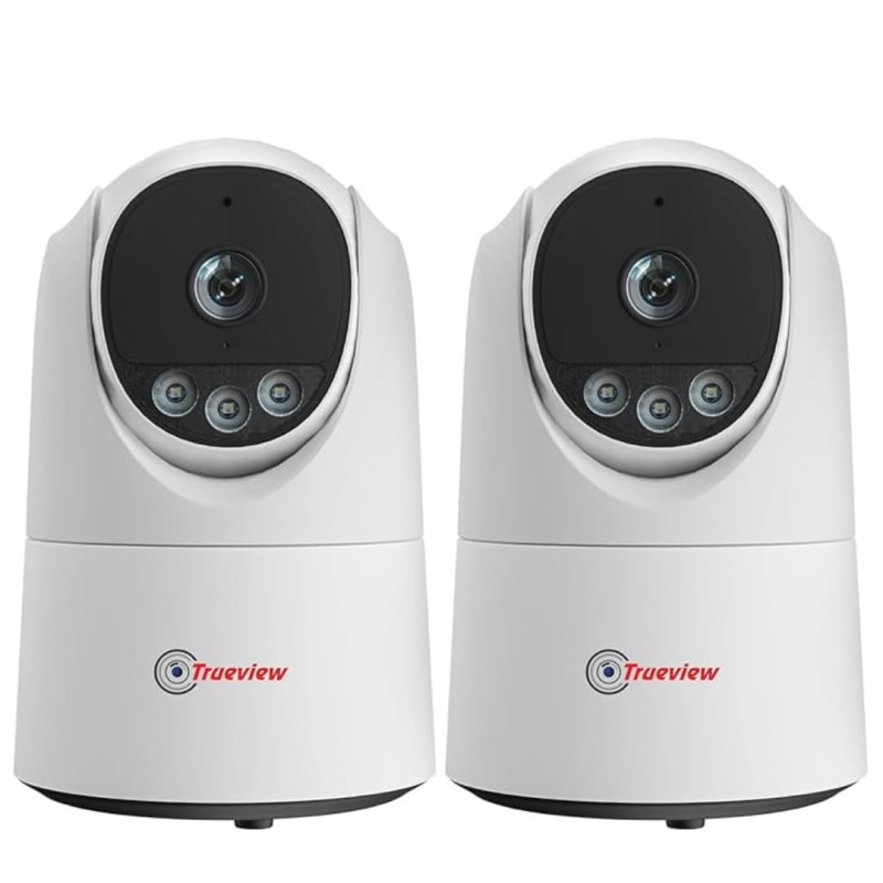 Trueview 3MP WiFi CCTV Camera | Robot Security 360° Pan Tilt Cam | Night Vision | 2-Way Audio | Alexa | Support 256GB Card | STQC Certified for Privacy