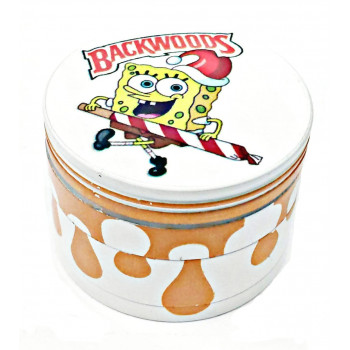 Newzenx Metal Herb Crusher White Backwoods | 50mm/4 Part Magic Grinder | 2" Weed Crusher