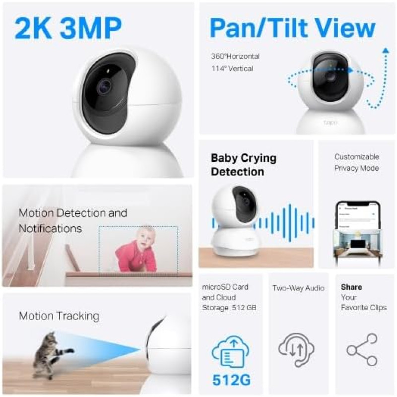 TP-link Tapo C210P2 CCTV Security Camera | 2-Way Talk, Night Vision
