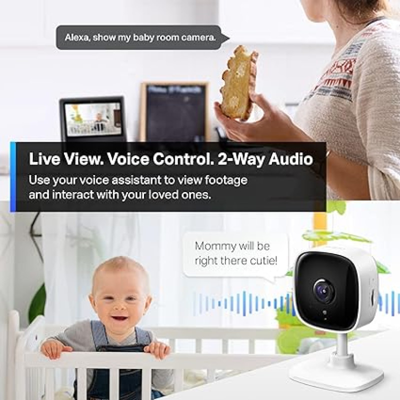 TP-Link C110P2 2K Indoor Tapo CCTV Camera | Motion Alert Security Cam