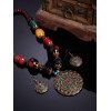Stylish Traditional Tibetan Pendant Necklace Jewellery Set for Women