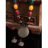 Stylish Traditional Tibetan Pendant Necklace Jewellery Set for Women