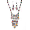 Latest Stylish Traditional Oxidised Silver Necklace Jewellery Set for Women