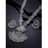 Traditional Oxidised Silver Necklace Jewellery Set for Women